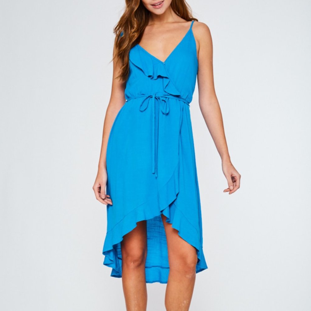 AZURE BLUE CRISS CROSS DRESS